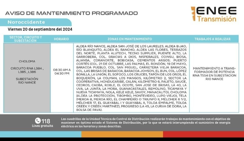 ¿Habrá cortes de energía?, la ENEE anuncia lo siguiente