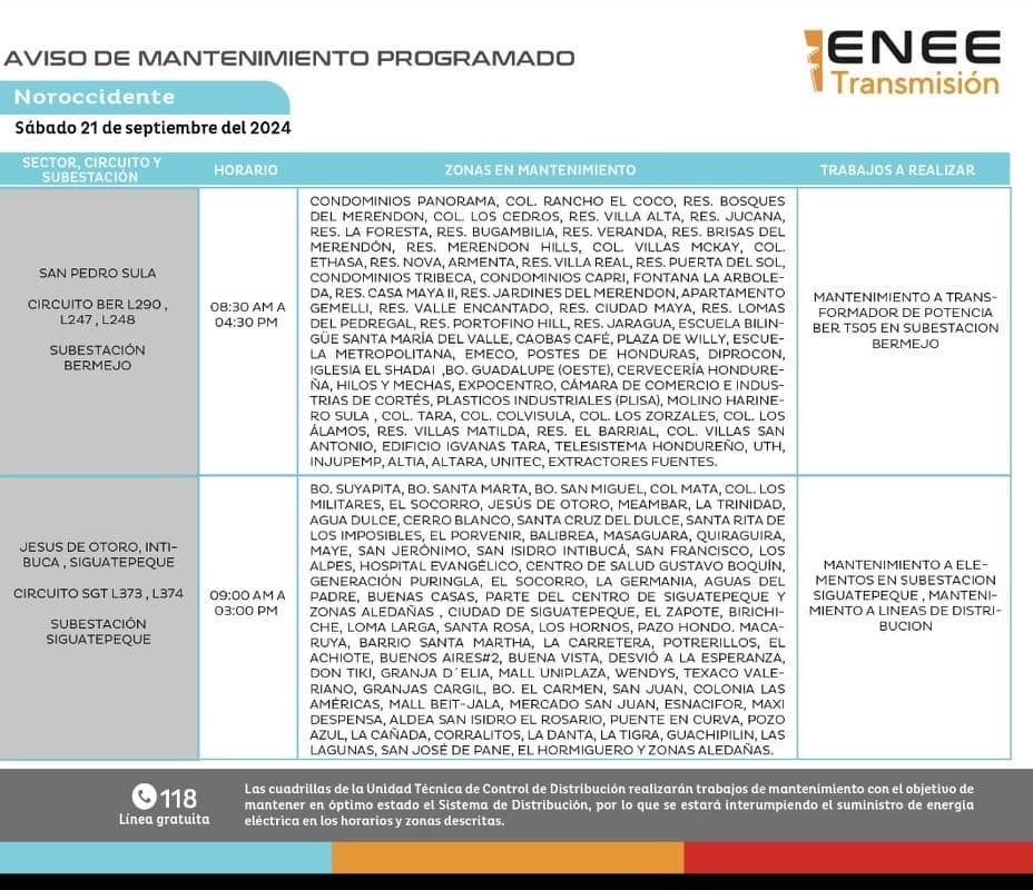 ¿Habrá cortes de energía?, la ENEE anuncia lo siguiente