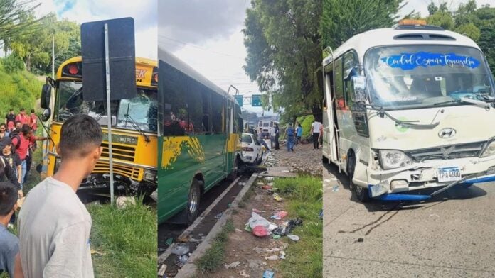 Bus que movilizaba simpatizantes de Libre colisión