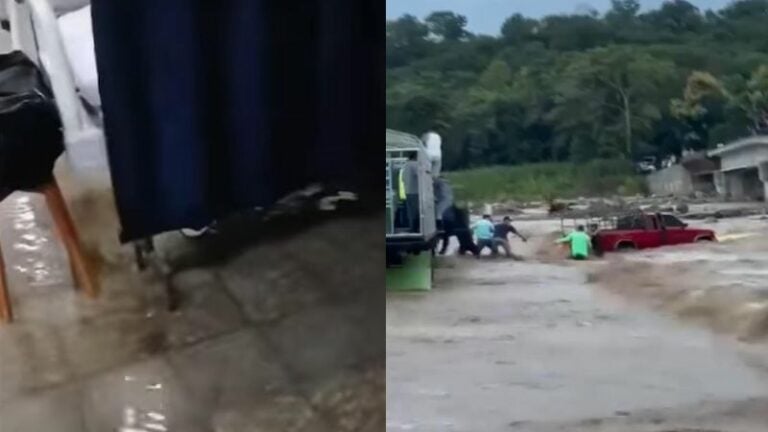 Varias inundaciones y personas atrapadas dejan las lluvias en Copán