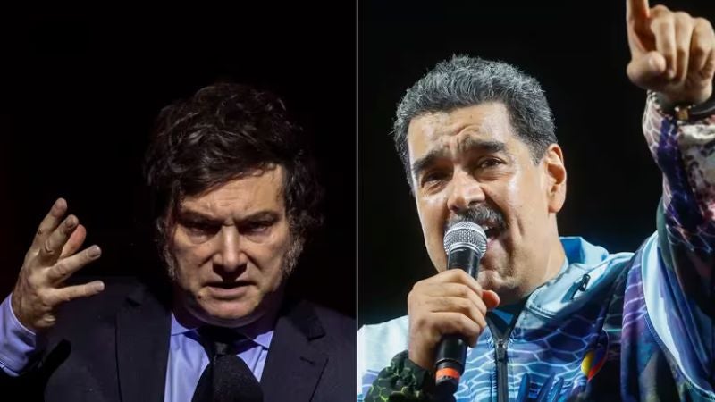 Nicolás Maduro y Javier Milei