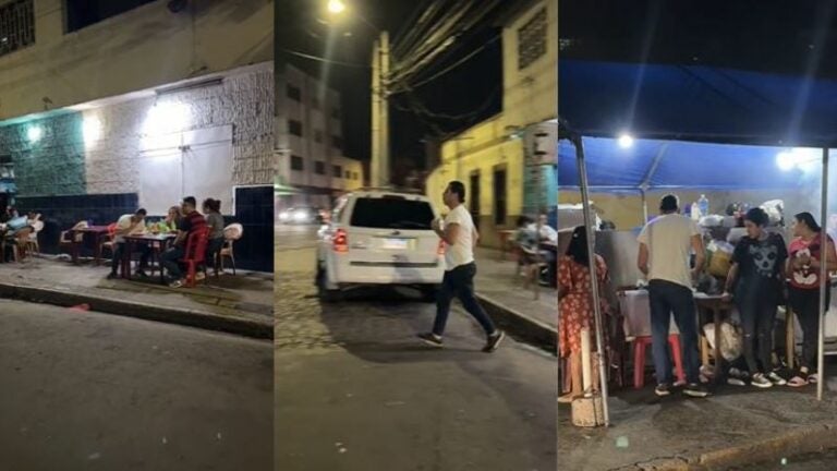 Captan al actor Gregorio Pernía comiendo baleadas en TGU