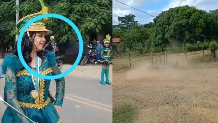 Captan a motociclista caerse mientras realizaba una pirueta en desfiles de Olancho