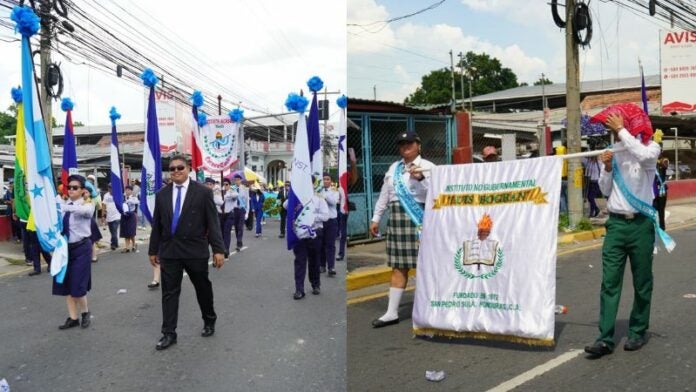 Inst. Mixto Acasula Carmen Castro y Luis Bográn engalanan los desfiles en SPS