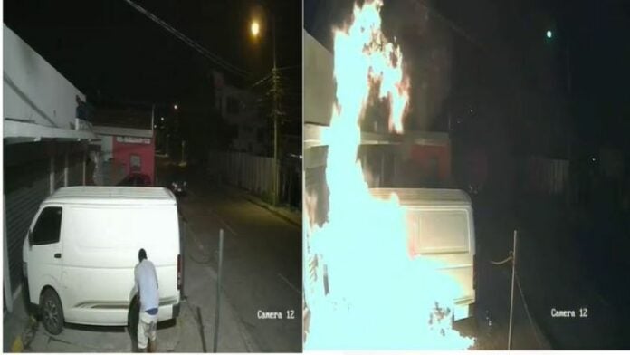 Hombre incendia busito en SPS