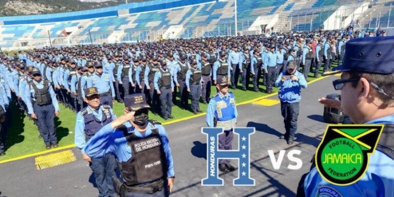 700 policías resguardarán el partido entre Honduras y Jamaica