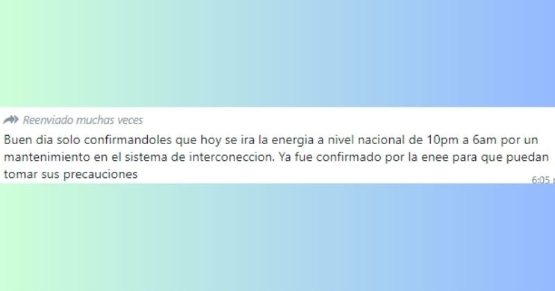 ENEE desmiente que habrá apagón a nivel nacional