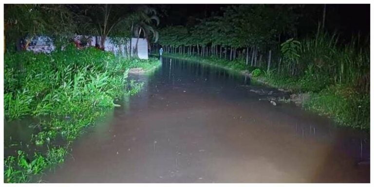 Fuertes lluvias dejan 16 comunidades incomunicadas en Santa Bárbara