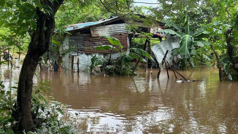 Más de 2,600 familias han sido afectadas por las lluvias en Choluteca