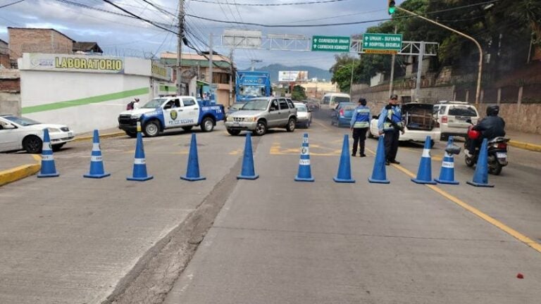 Calles cerradas por partido de Honduras vrs Trinidad y Tobago