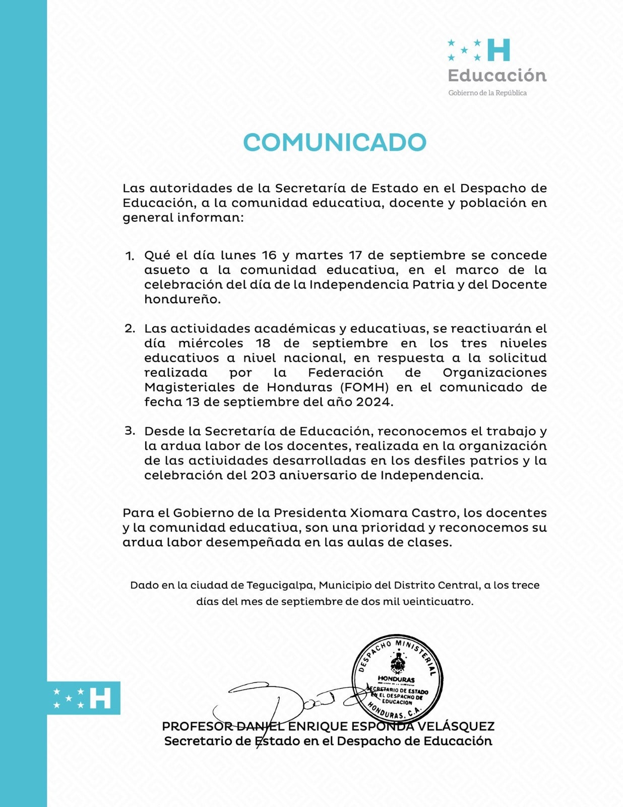 Comunicado 