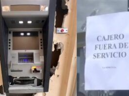 Ladrón abrir cajero automático Cortés