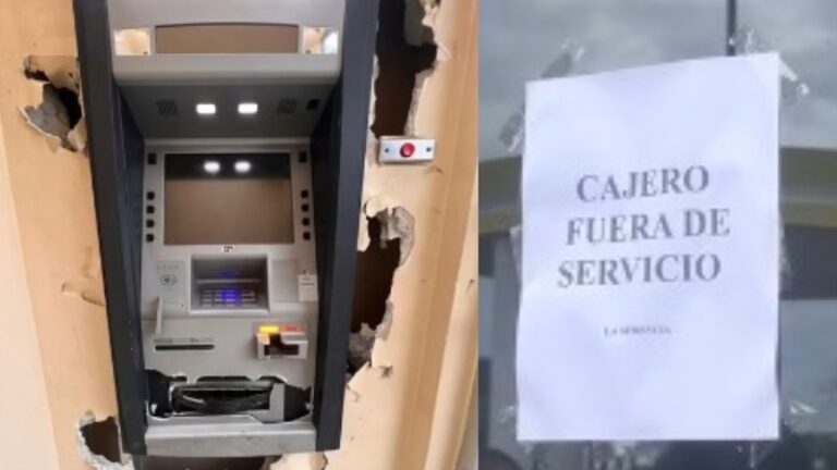 Ladrón abrir cajero automático Cortés