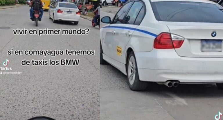 «¿Vivir en el primer mundo»?: Captan taxi BMW en Comayagua