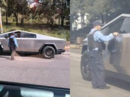 Policía sanciona a conductor de Cybertruck