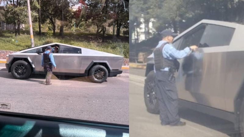 Policía sanciona a conductor de Cybertruck