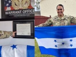 Hondureña destaca en el Army de Estados Unidos sirviendo 30 años