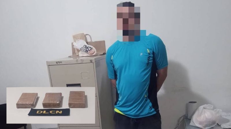 Capturan hombre cocaína Cerro Grande