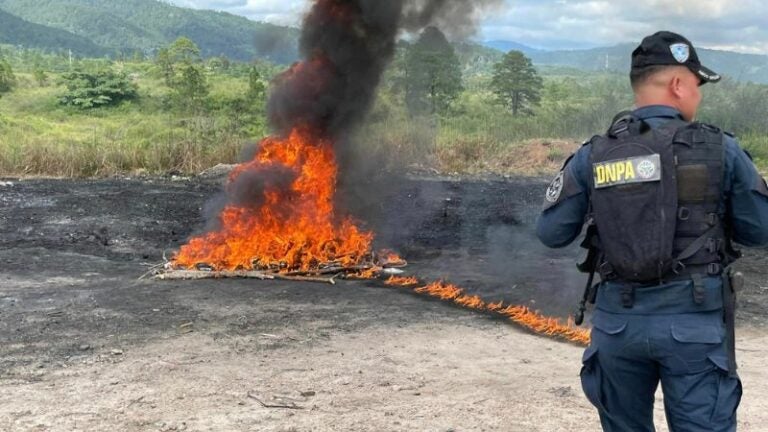 Incineran 93 kilos cocaína