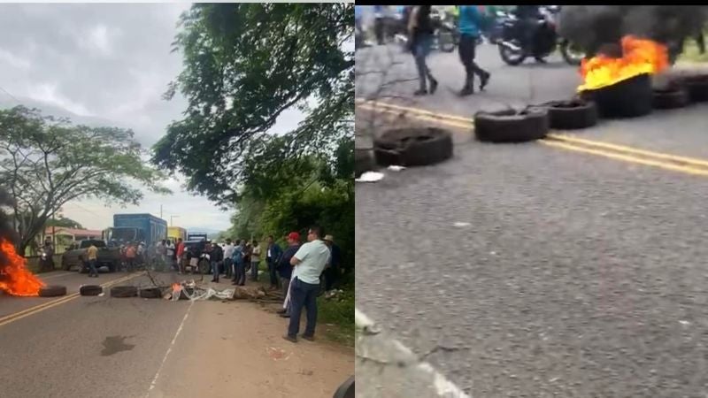 Docentes se toman carretera en Olancho (1)