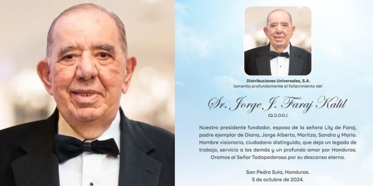 Fallece a los 86 años el empresario Jorge Juan Faraj Kalil