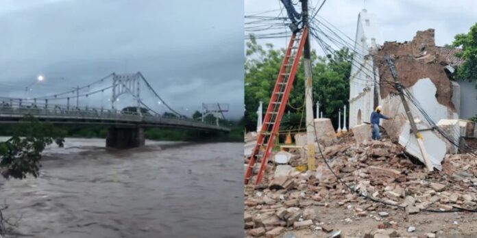 Reportan daños en viviendas, cultivos y puentes a causa de las lluvias en Choluteca