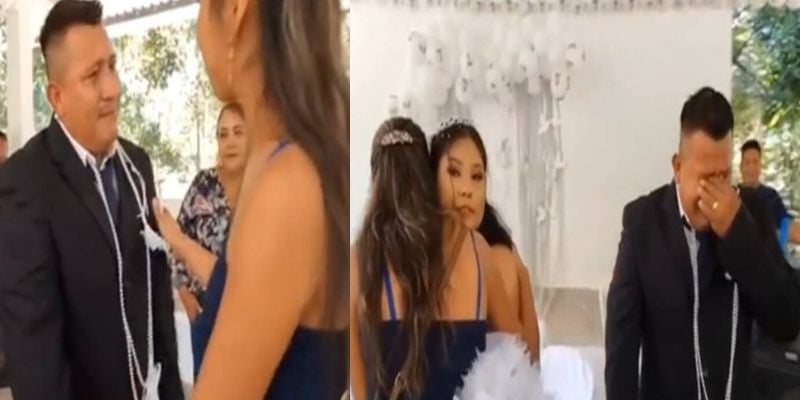 ¿Arrepentido? Hombre rompe en llanto tras ver a exnovia en su boda