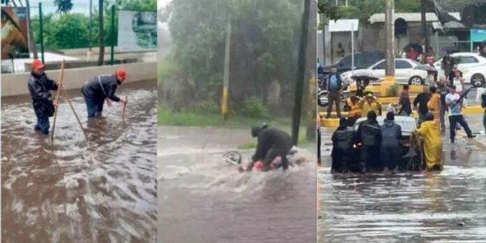 Fuerte lluvias en la capital provocó daños materiales e inundaciones