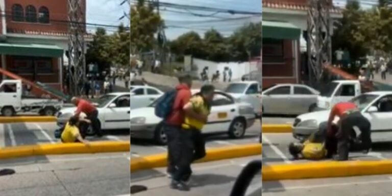 Captan a motociclista golpeando a agente de orden vial de la AMDC