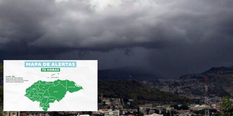 Decretan alerta verde por 72 horas en todo Honduras