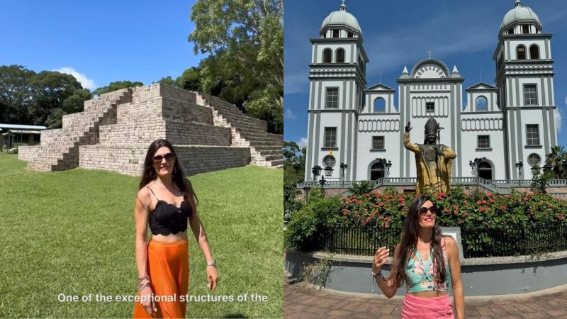 Influencer española desata críticas y elogios en su visita a Honduras