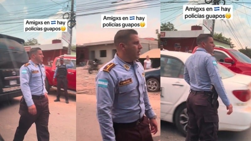 Atractivo policía hondureño TikTok