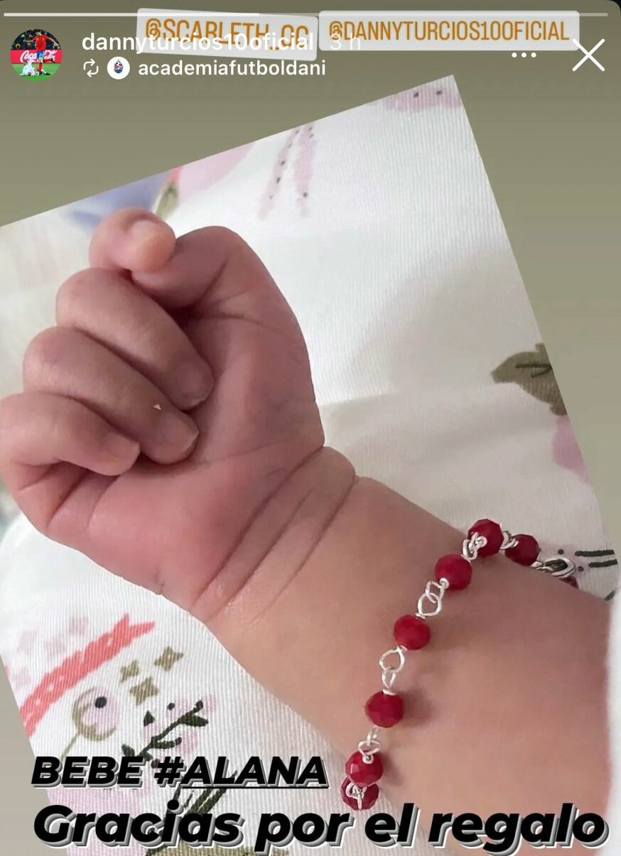 Dani Turcios y Scarlett Ordóñez celebran el nacimiento de su hija Alana