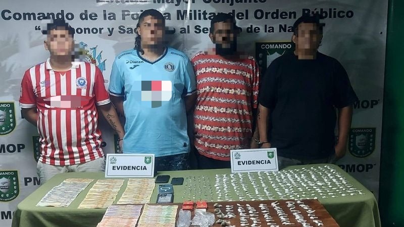 Hombres capturados droga San Miguel 