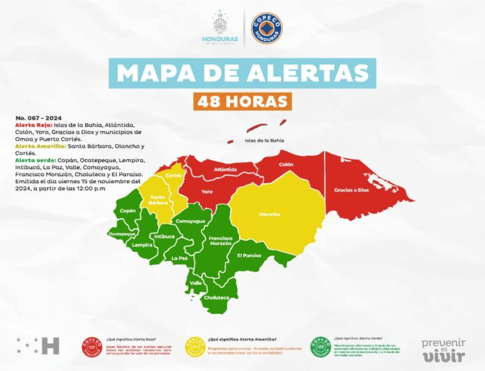 Elevan a alerta roja un departamentos más del país