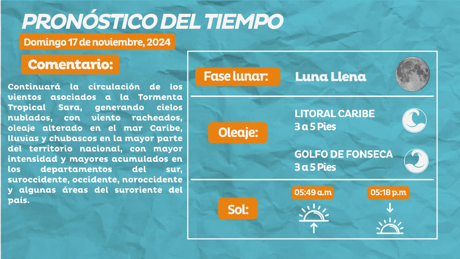 Persisten las fuertes lluvias en el territorio nacional