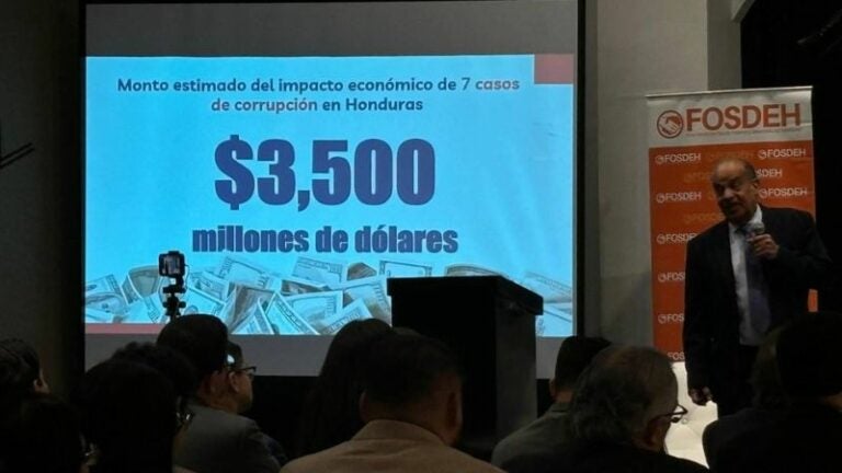 Miles de millones de dólares ha costado la corrupción a Honduras: Fosdeh