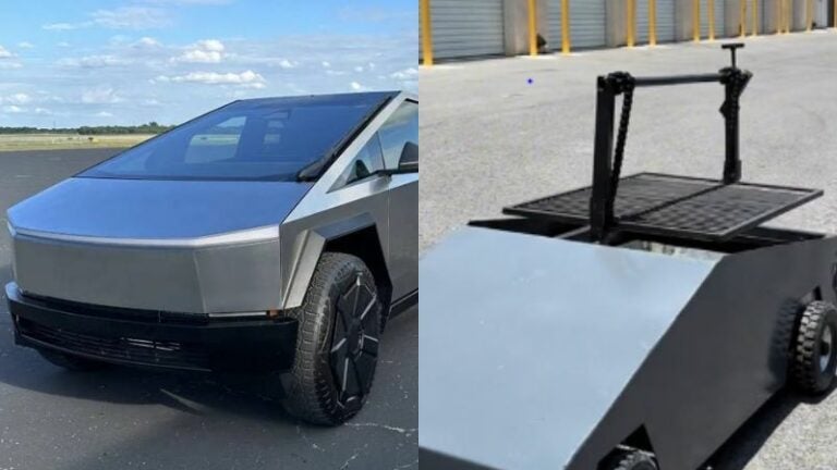 Mexicano crea el «Teslasador», un asador con forma de Cybertruck