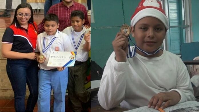 A sus 9 años niño de Choluteca gana olimpiadas de matemáticas