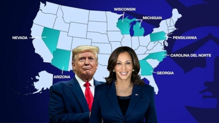 Harris y Trump se disputan el voto latino en 7 estados clave de USA