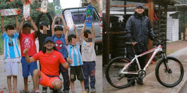 Hondureño está a punto de finalizar su reto "Pedaleando por los niños"