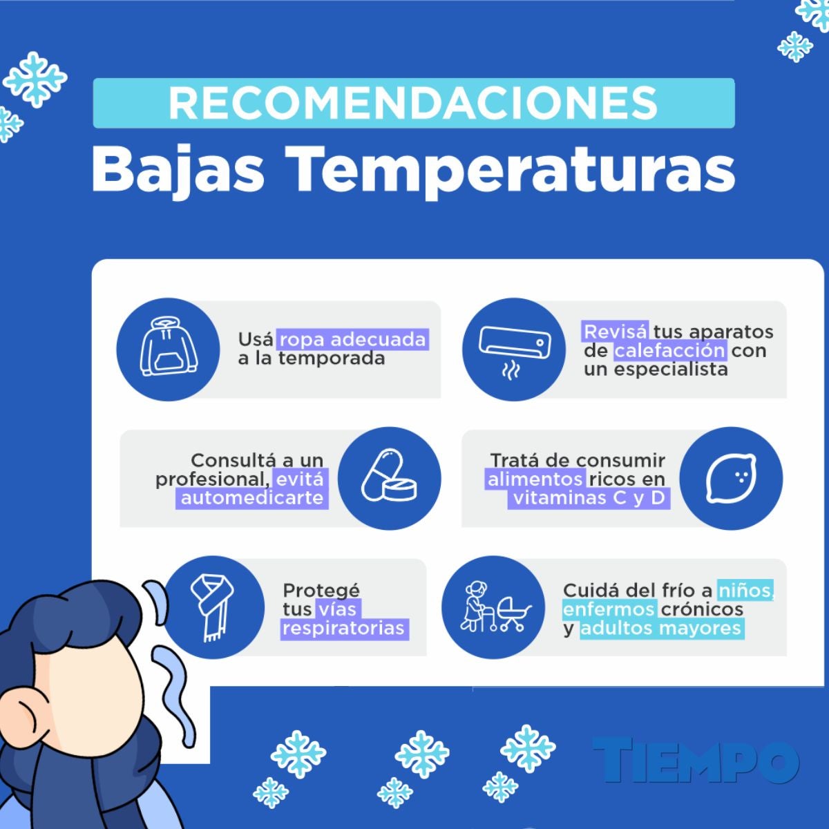 Bajas temperas y precipitaciones anuncian por ingreso de frente frío al país