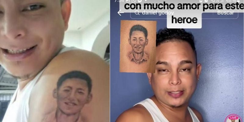 Olanchano se tatúa la cara del influencer Shin Fujiyama