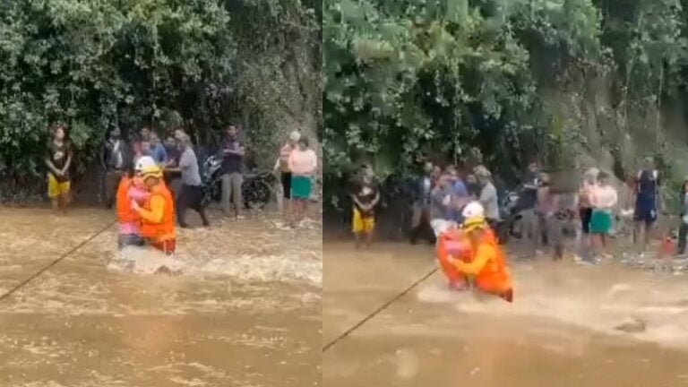 Mujer embarazada cruza caudaloso río para dar a luz en Yoro