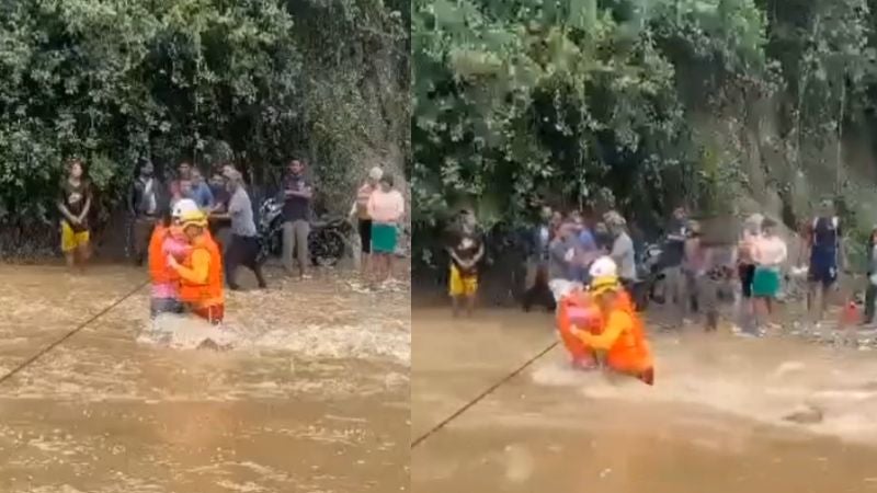 Mujer embaraza cruza río para dar a luz en Olancho