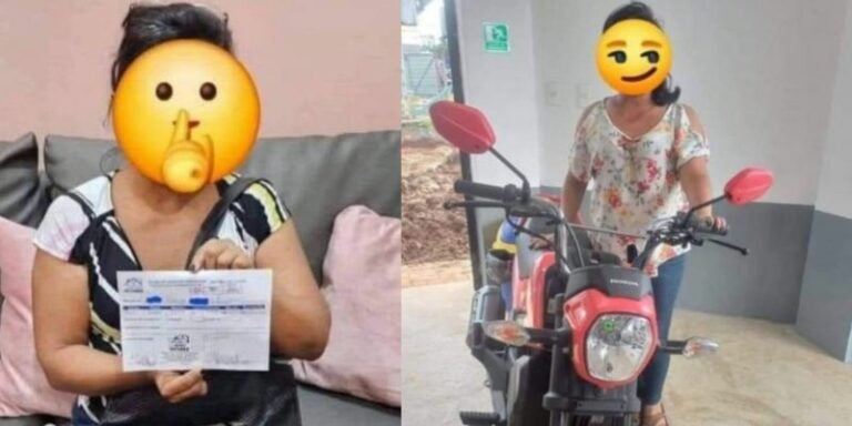 Sorpresa inesperada" Mujer gana moto en sorteo de motel sin saber cómo participó