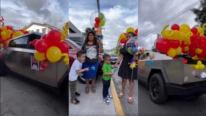 Niños cáncer Tesla Cybertruck