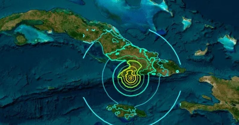 Reportan sismo de magnitud 6.7 en el este de Cuba