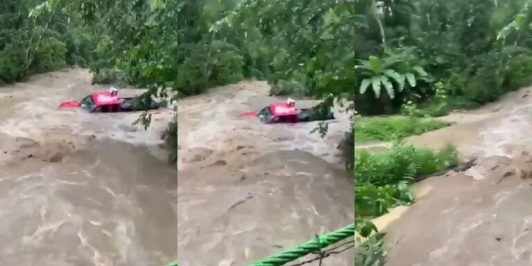 Naturaleza arrolladora: Río arrastra vehículo en Quimistán, Santa Bárbara