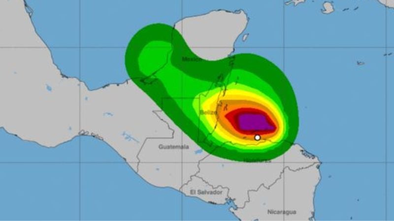 tayectoria tormenta tropical Sara